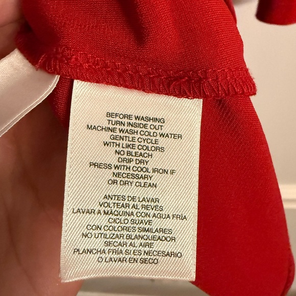 Anne Klein Vibrant Red Wrap Blouse - Picture 4 of 5